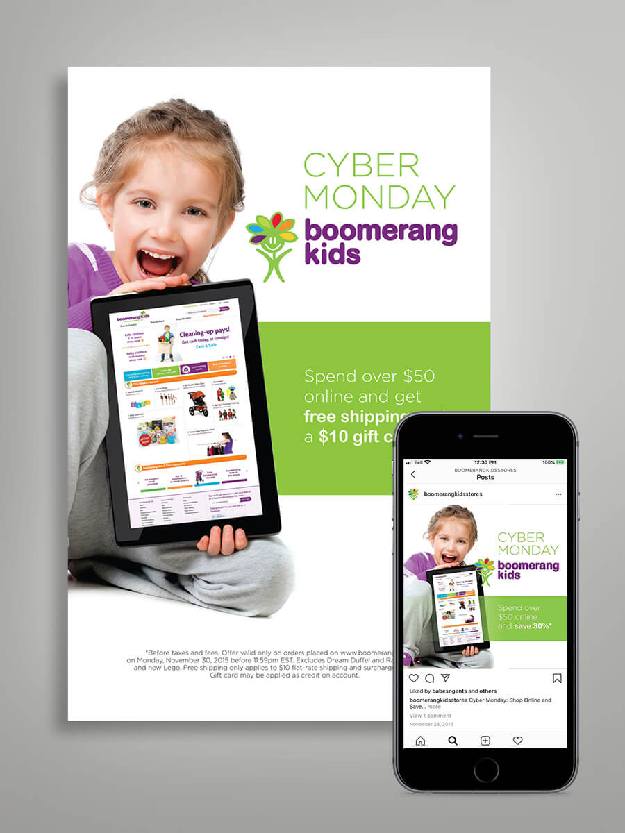Boomerang Kids - Cyber Monday Poster Social