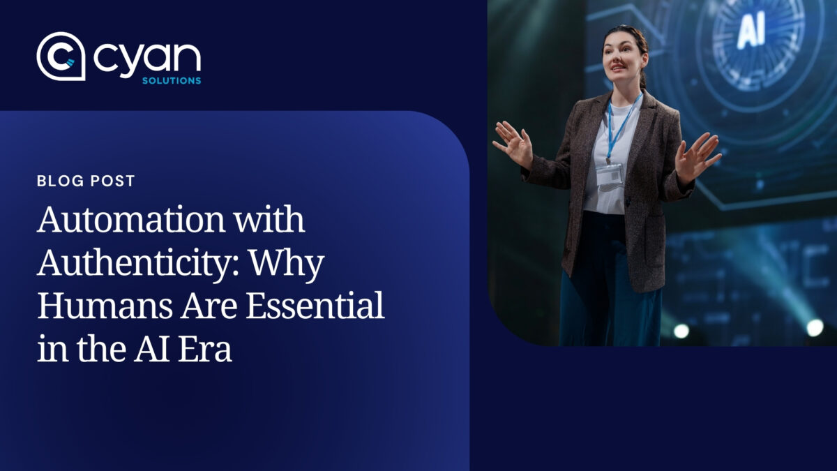 Blog Banner for Cyan Solutions Ottawa’s blog on Human-centred AI in marketing