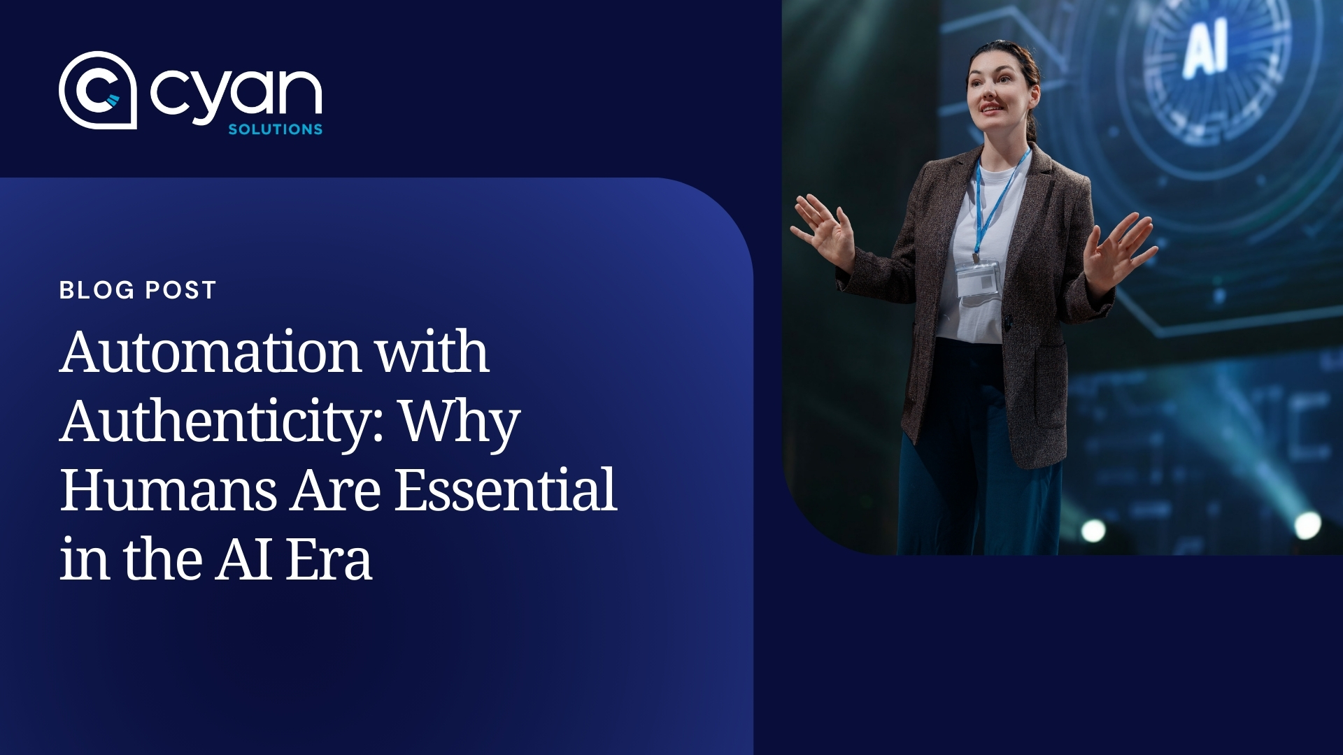 Blog Banner for Cyan Solutions Ottawa’s blog on Human-centred AI in marketing